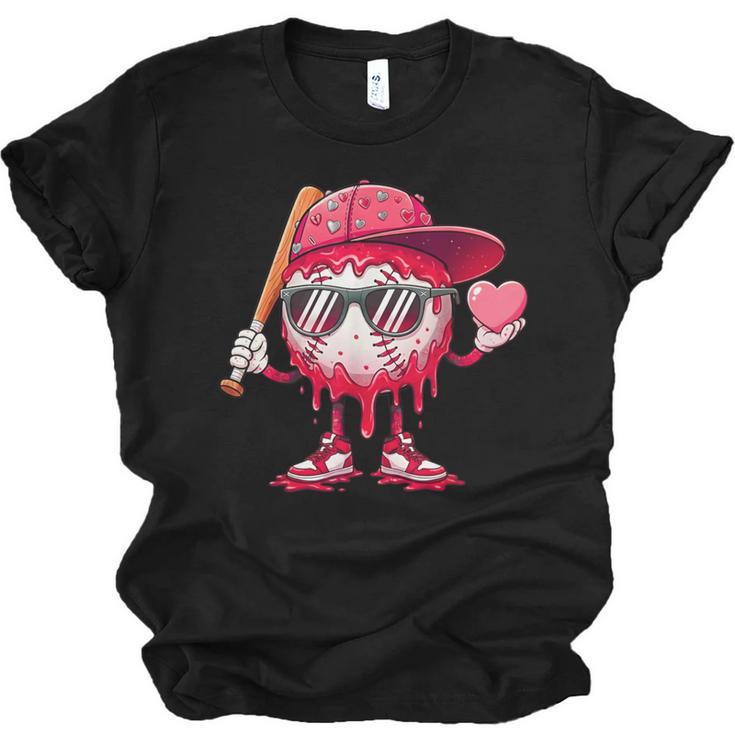 Ice Cream Drip Baseball Valentine's Day Spots Baseball Drip Unisex Jersey T-Shirt