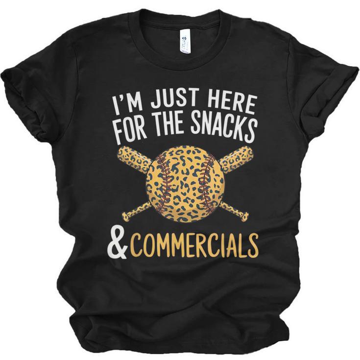 I'm Just Here For The Snacks And Commercials Baseball Unisex Jersey T-Shirt