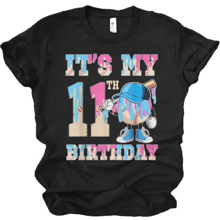 It's My 11th Birthday Baseball Ice Cream Drip Theme Unisex Jersey T-Shirt