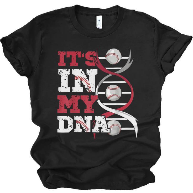 ITS In My DNA Baseball Sport Player Saying Baseball Fan Unisex Jersey T-Shirt