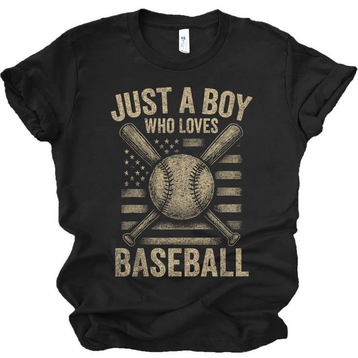 Just a Boy Who Loves Baseball Unisex Jersey T-Shirt