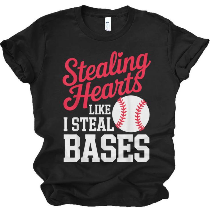Kids Stealing Hearts Cute Baseball Boys Unisex Jersey T-Shirt