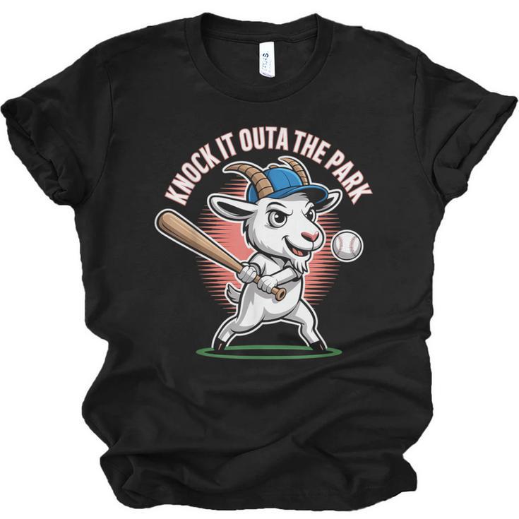 Knock It Outa The Park Baseball Goat Home Run Unisex Jersey T-Shirt