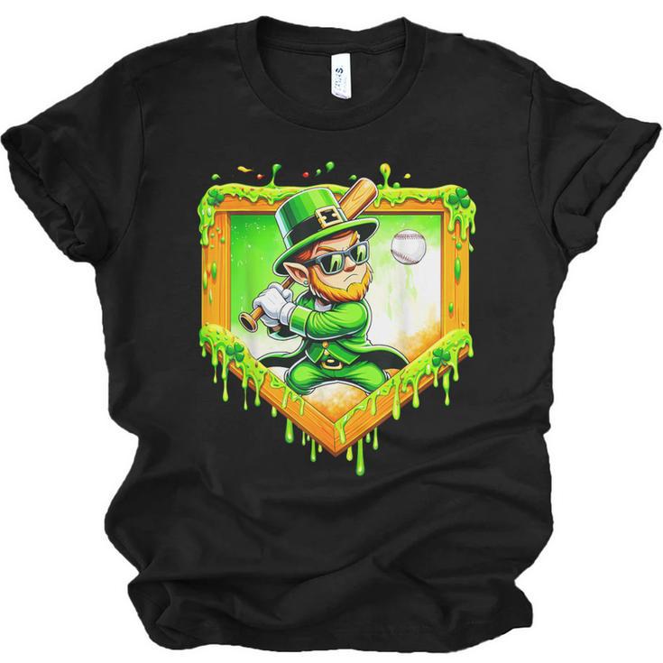 Leprechaun Baseball St Patricks Day Ice Cream Drip Men Boys Unisex Jersey T-Shirt