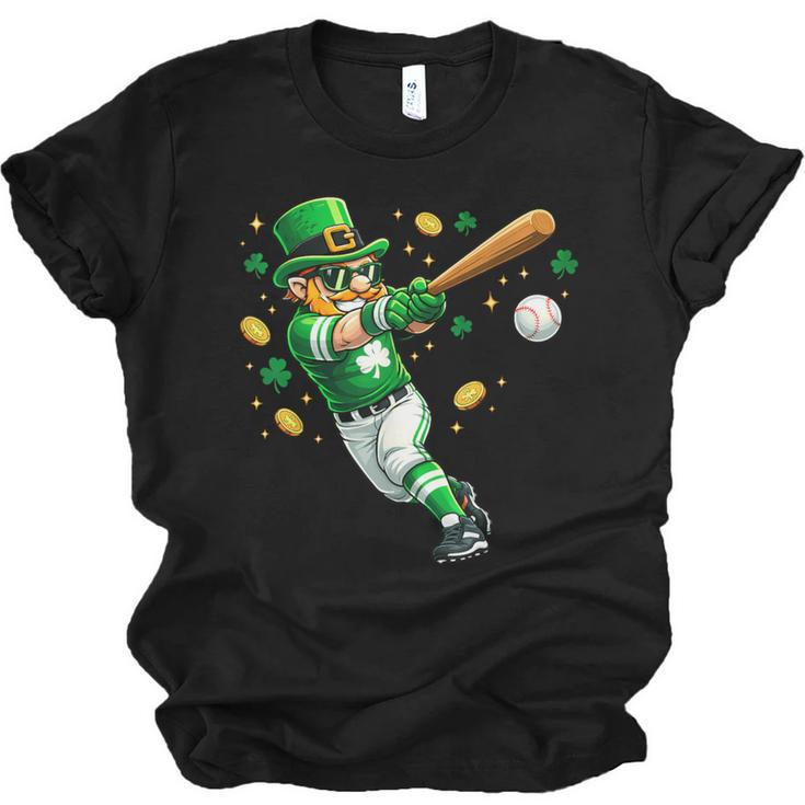 Leprechaun Play Baseball St Patrick's Day Men Kid Boys Unisex Jersey T-Shirt