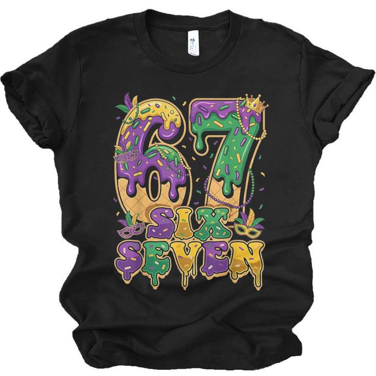 Mardi Gras Six Seven Baseball Drip Number 6 7 Meme Unisex Jersey T-Shirt