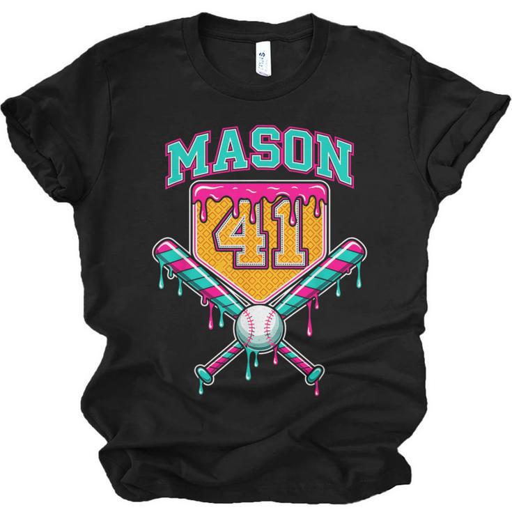 Mason 41 Meme Ice Cream Drip Baseball Birthday Costume Unisex Jersey T-Shirt