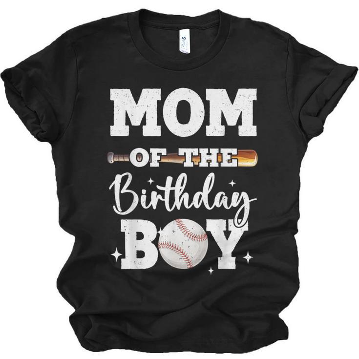 Mom Of The Birthday Boy Baseball Bday Family Unisex Jersey T-Shirt