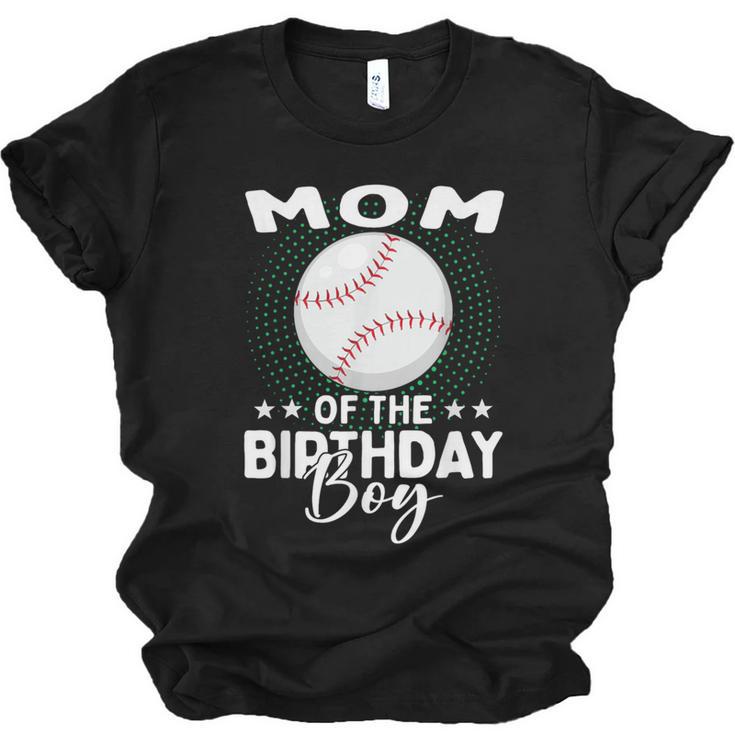 Mom Of The Birthday Boy Baseball Player Birthday Unisex Jersey T-Shirt