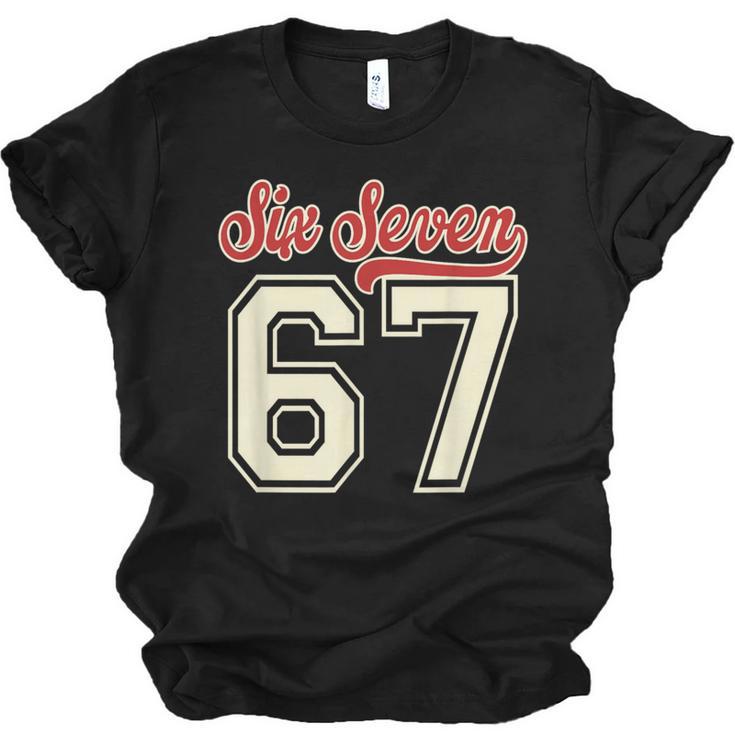 Number 67 Meme Six Seven Baseball Style Kids Boy Teen Unisex Jersey T-Shirt