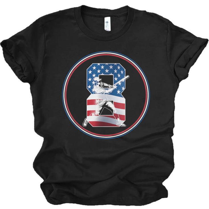 Number 8 Years Baseball 8TH Birthday Unisex Jersey T-Shirt