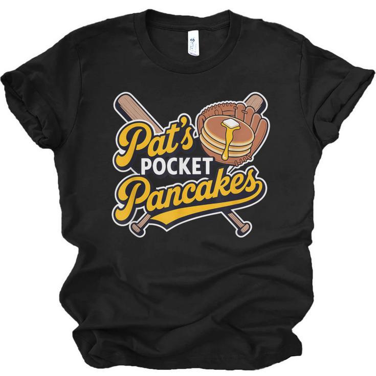 Pat's Pocket Pancakes Baseball Glove Stack Syrup Unisex Jersey T-Shirt