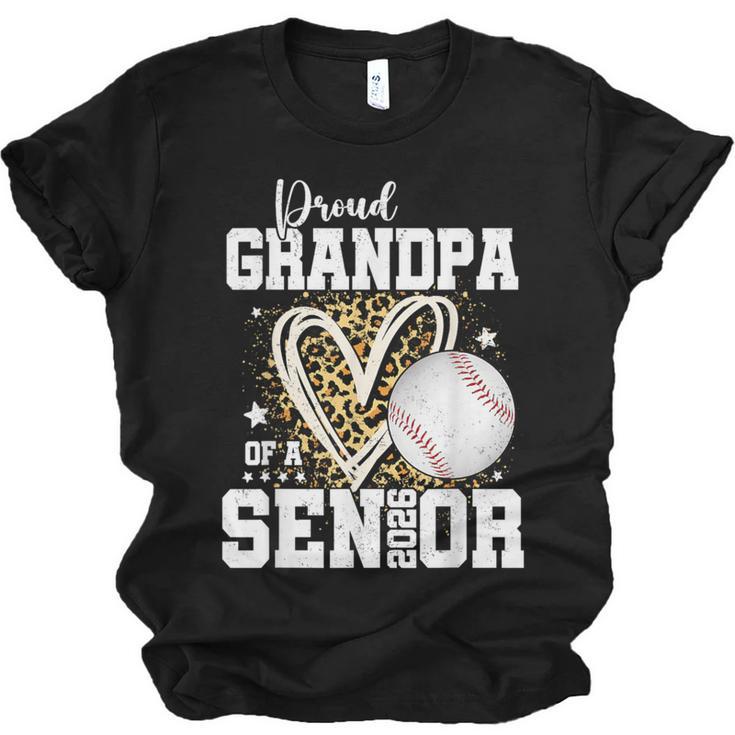 Proud Grandpa Of A 2026 Senior Baseball Graduation Leopard Unisex Jersey T-Shirt