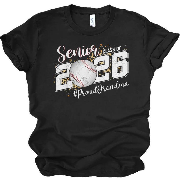 Proud Senior Grandma Class Of 2026 Baseball Graduate Leopard Unisex Jersey T-Shirt