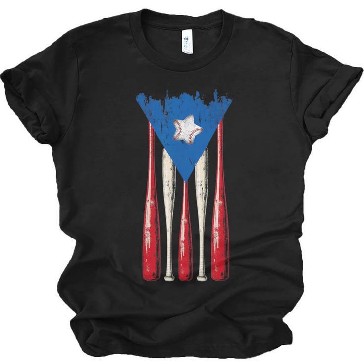 Puerto Rican Baseball Bats Puerto Rico Flag Pride BéIsbol Unisex Jersey T-Shirt