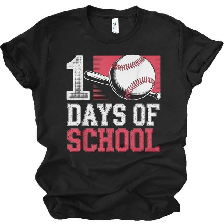 Retro 100 Days Of School Baseball Teacher Student 100 Days Unisex Jersey T-Shirt
