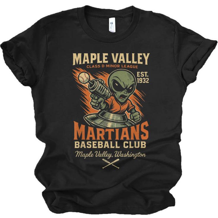 Retro Minor League Maple Valley Martians Baseball Club Unisex Jersey T-Shirt