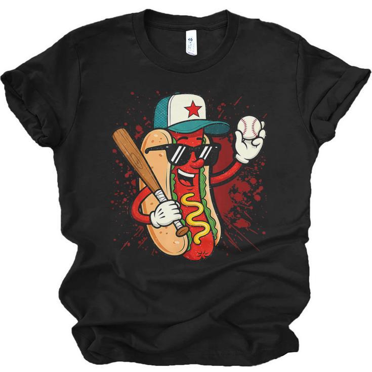 Retro Vintage Baseball Hot Dogs Unisex Jersey T-Shirt