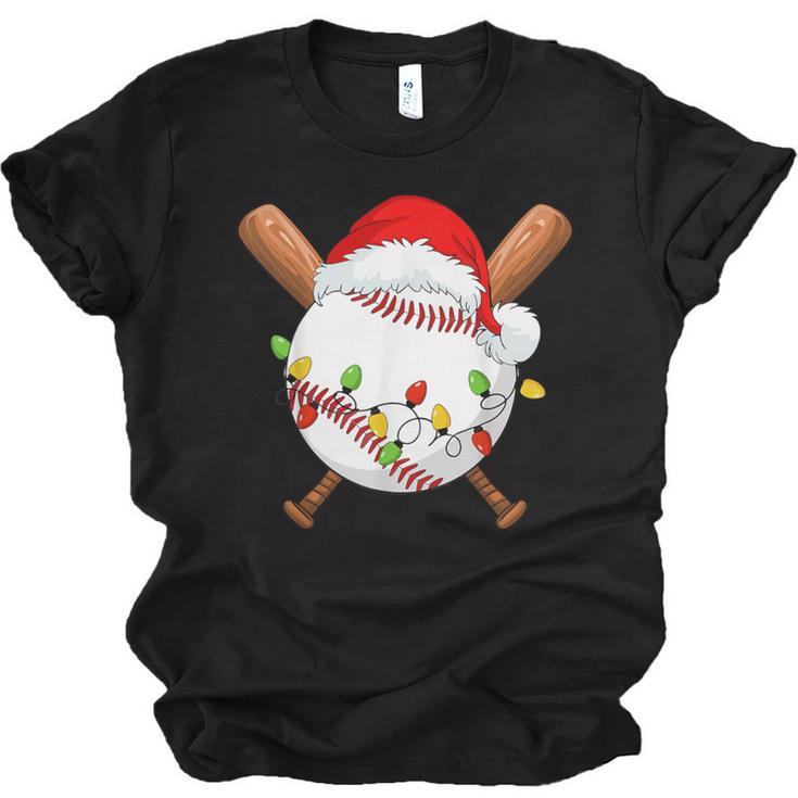 Santa Sports For Men Boys Christmas Baseball Player Unisex Jersey T-Shirt