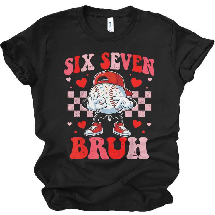 Six Seven 67 Bruh 6 7 Meme Baseball Ice Cream Drip Valentine Unisex Jersey T-Shirt