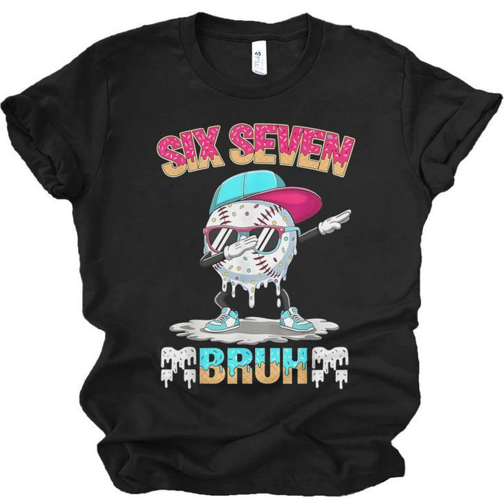 Six Seven 67 Meme Ice Cream Drip Baseball Dabbing Boy Kids Unisex Jersey T-Shirt