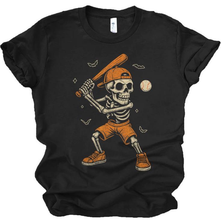 Skeleton Baseball Player Costume Halloween Men Boys Unisex Jersey T-Shirt