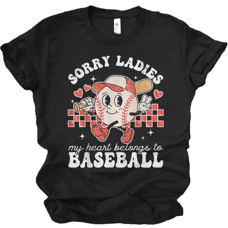 Sorry Ladies My Heart Belongs To Baseball Boy Kids Unisex Jersey T-Shirt