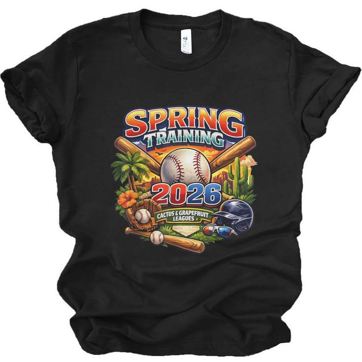 Spring Training 2026 Baseball Fan Retro Palm Cactus Unisex Jersey T-Shirt