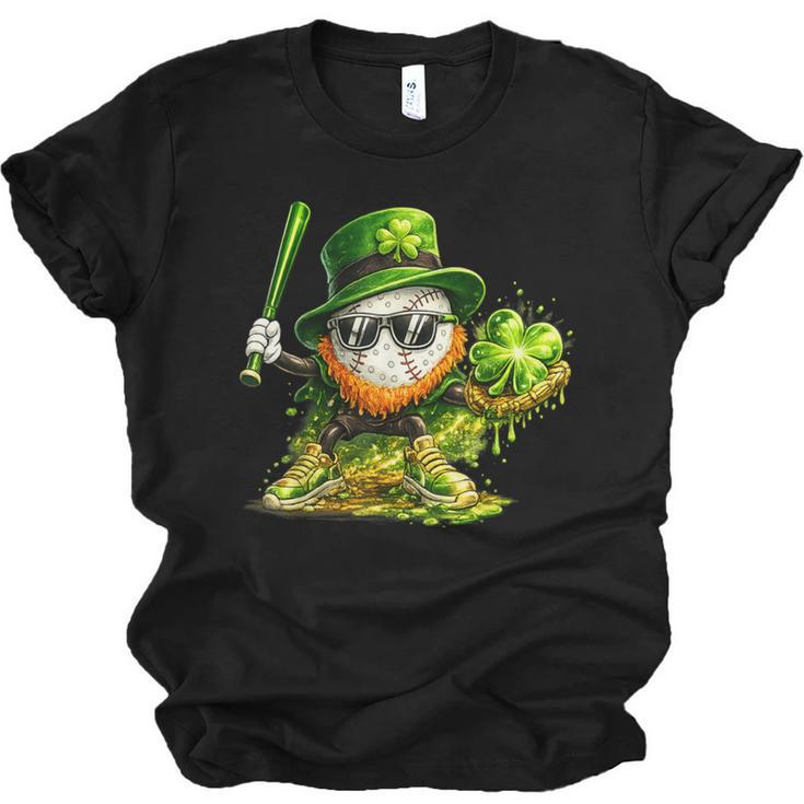 St Patrick’s Day Baseball Shamrock Player Unisex Jersey T-Shirt