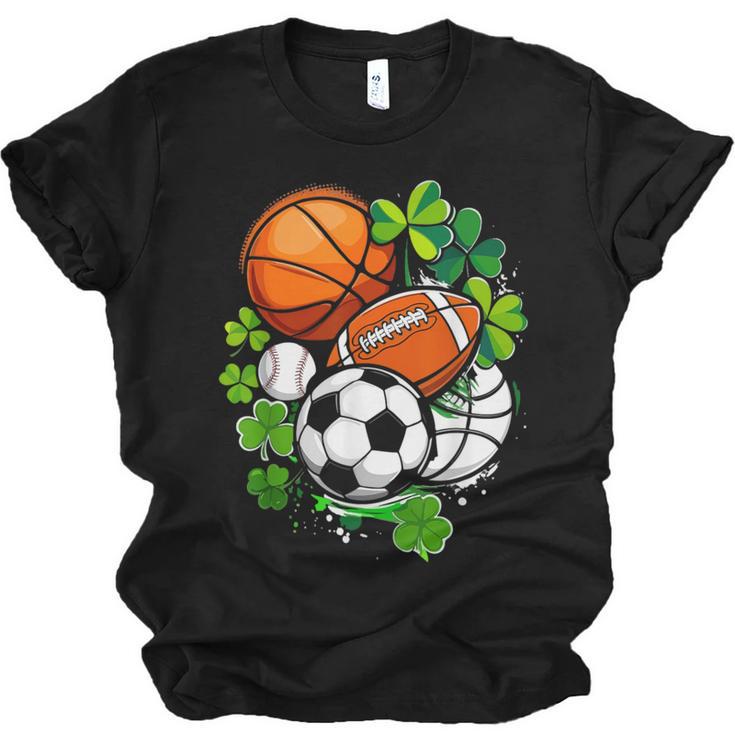 St Patricks Day Shamrock Basketball Baseball Football Soccer Unisex Jersey T-Shirt