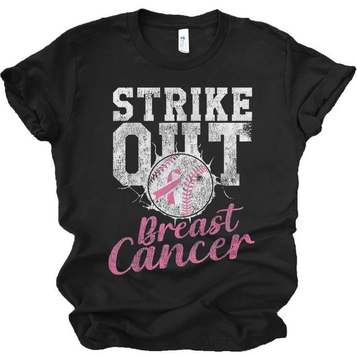 Strike Out Breast Cancer Baseball Warrior Unisex Jersey T-Shirt