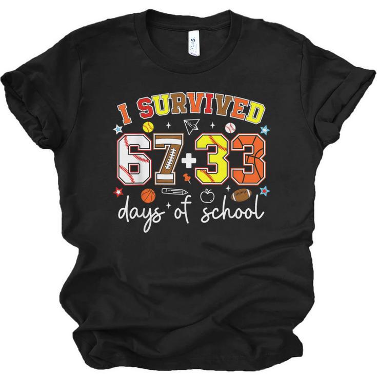I Survived 6733 Days Baseball Football Basketball 100 Days Unisex Jersey T-Shirt