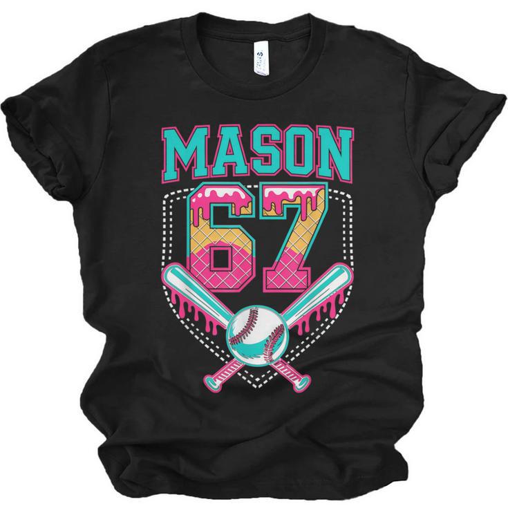 Trendy Mason 67 Mem Ice Cream Drip Baseball Birthday Costume Unisex Jersey T-Shirt