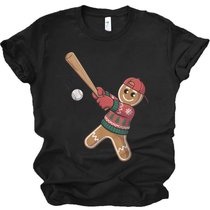 Ugly Christmas Sweater Gingerbread Baseball Toddler Kids Unisex Jersey T-Shirt