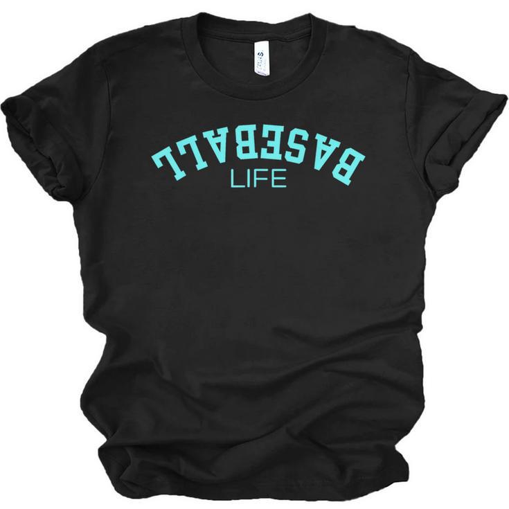 Upside Down Baseball Life Game Day Boys Girls Youth Unisex Jersey T-Shirt