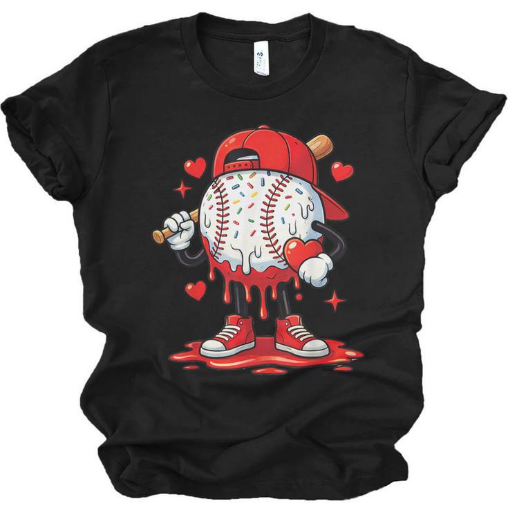 Valentine Baseball Drip Ice Cream Youth Boys Couples Unisex Jersey T-Shirt