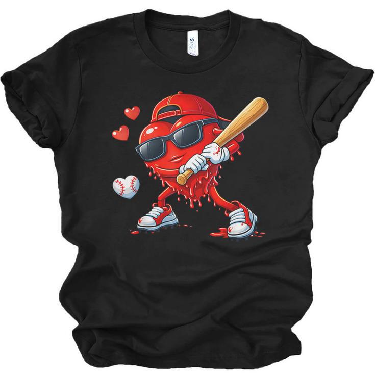 Valentine Baseball Heart Sports Love Valentines Day Boys Unisex Jersey T-Shirt