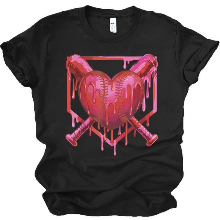 Valentines Day Baseball Red Heart Dab Boys Girls Kids Unisex Jersey T-Shirt