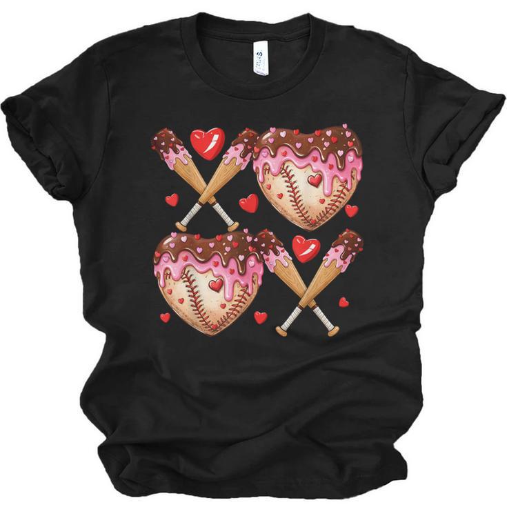 Valentines Day Drip Heart Baseball XOXO Boys Kids Men Sport Unisex Jersey T-Shirt