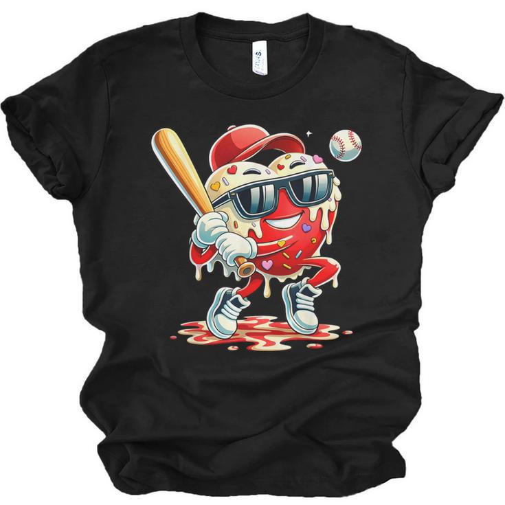 Valentines Day Heart Baseball Drip Ice Cream Boys Kids Men Unisex Jersey T-Shirt