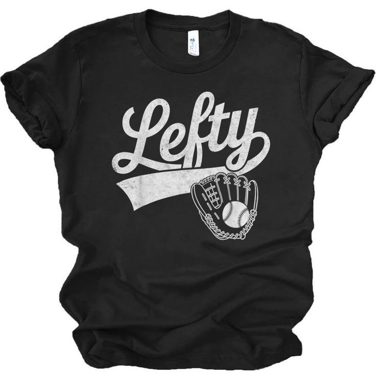 Vintage Baseball Tee Lefty Left Handed Baseball Player Unisex Jersey T-Shirt