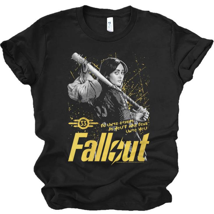 Women's Fallout TV Series Lucy Do Unto Others Baseball Bat Gamer Unisex Jersey T-Shirt