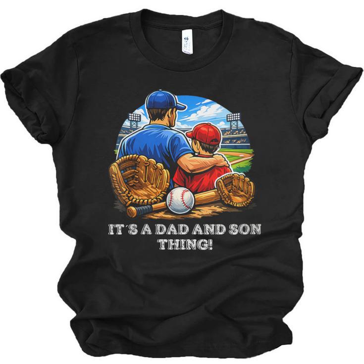 Women's Father Son Baseball Father's Day Unisex Jersey T-Shirt