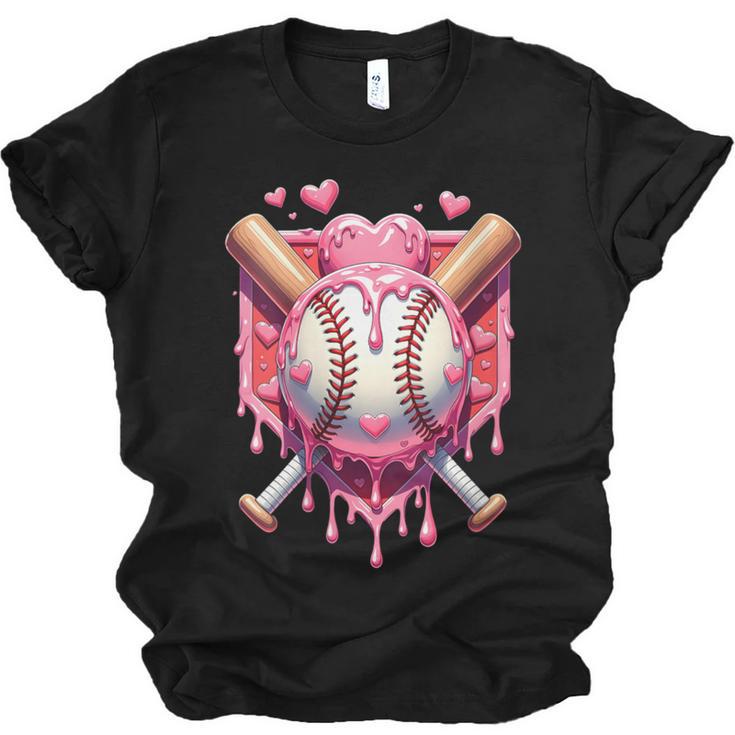 Women's Valentines Day Baseball Boys Ice Cream Drip Heart Youth Kids Unisex Jersey T-Shirt