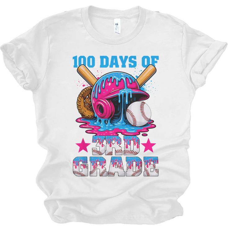 100 Days Of 3rd Grade Baseball 100th Day Of School Boys Kids Unisex Jersey T-Shirt
