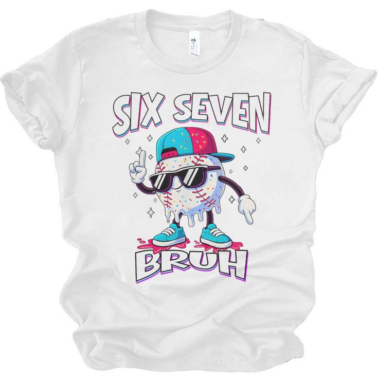 67 Meme Six Seven Baseball Ice Cream Drip Girls Boys Premium Tri-Blend Unisex Jersey T-Shirt