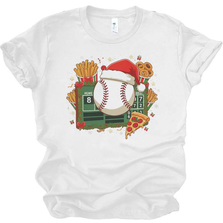 Baseball Christmas Scoreboard Celebration Premium Tri-Blend Unisex Jersey T-Shirt