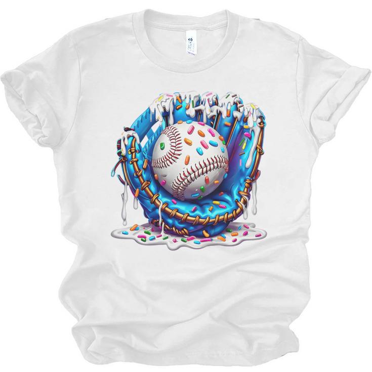 Baseball Drip For Boys Ice Cream Drip Youth Baseball Boys Premium Tri-Blend Unisex Jersey T-Shirt