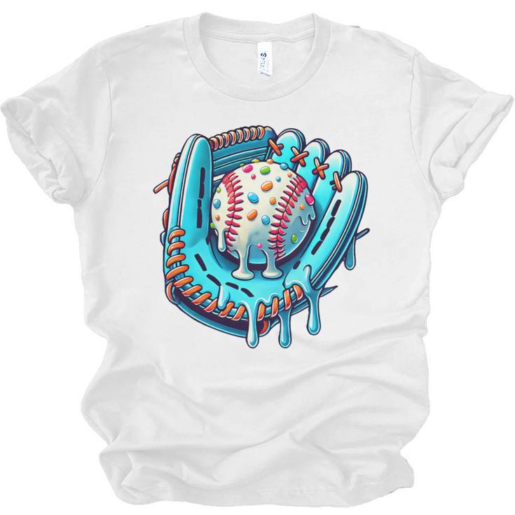 Baseball Drip Ice Cream Sprinkles Baseball Player Premium Tri-Blend Unisex Jersey T-Shirt