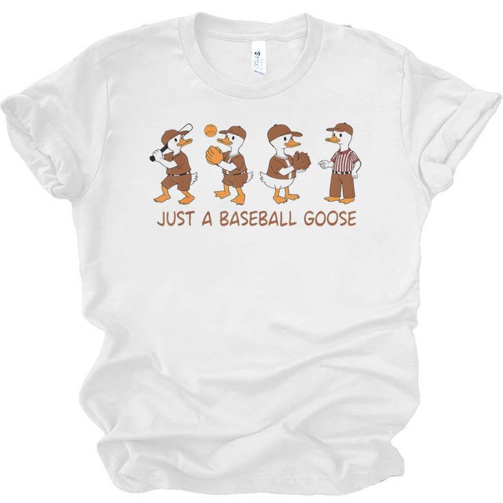 Baseball Goose Baseball Silly Goose Game Day Sports Unisex Jersey T-Shirt